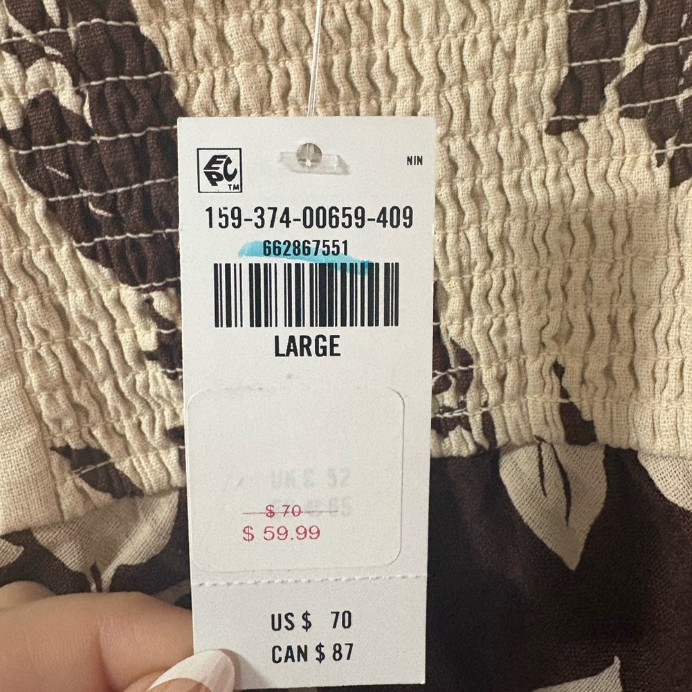 Abercrombie and Fitch V-neck Linen Blend Mini Dress - Picture 4 of 5